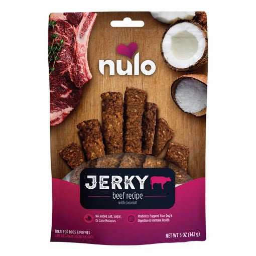Nulo Jerky Strips Grain Free- Beef/Coconut 5oz.