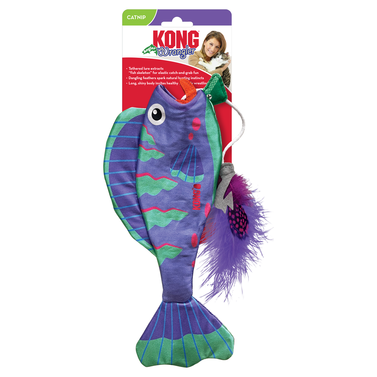 Kong Angler Wrangler Fish w/catnip