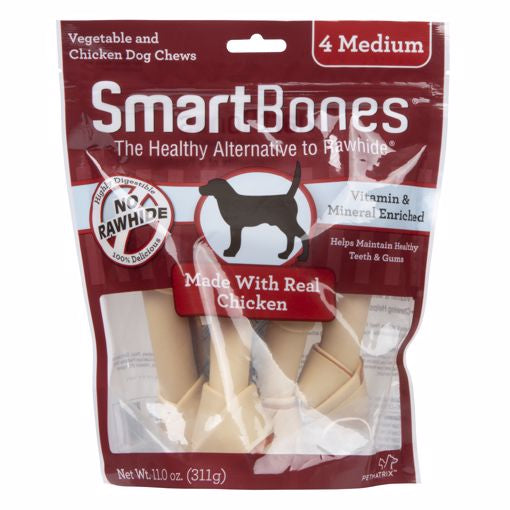 Smart Bones w/Chicken - 4pk Medium Bones 11oz