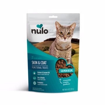 Nulo Skin & Coat Functional Crunchy Cat Treats- Salmon 4oz.