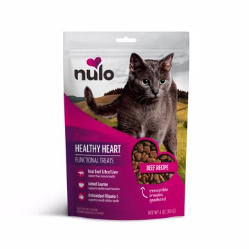 Nulo Healthy Heart functional Crunchy Cat Treats - Beef 4oz.