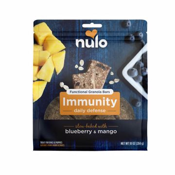 Nulo Functional Granola Bars Immunity Daily Support Dog Treats - W/Blueberry & Mango
