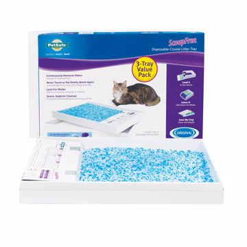 Pet Safe Scoopfree Disposable Crystal Litter Tray-Blue