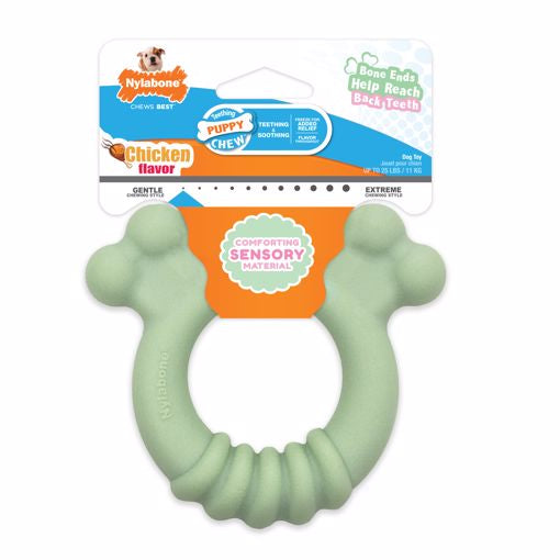 Nylabone Puppy Teething Ring- Small Chicken Flavor
