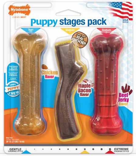 Nylabone Puppy Stages 3 Pack Medium
