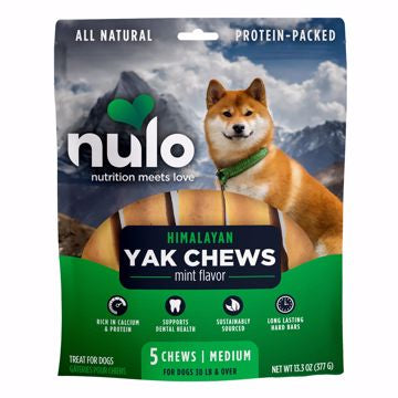 Nulo Himalayan Yak Chews- Mint Flavor 5 ct Medium 13.3 oz