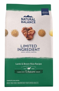 Natural Balance Lamb& Brown Rice Dry Dog Food 24lbs