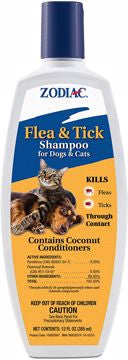 Zodiac Flea & Tick Shampoo for Dogs & Cats 12oz