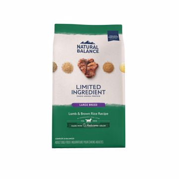 Natural Balance -Lamb/Brown Rice LG.Breed Formula Dry Dog Food - 26lbs