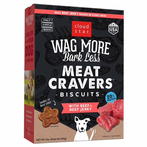 Wag-More Meat Cravers Crunchy Biscuits Beef