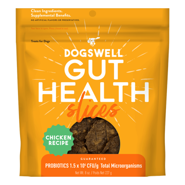 Dogswell Gut Health Slices Dog Treats - Chicken 8oz