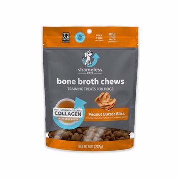 Shameless Pets Bone Broth Chews for Dogs - Peanut Butter Bliss 8oz
