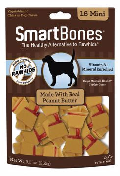 Smart Bones / Peanut Butter - 16pk Mini Dog Bones