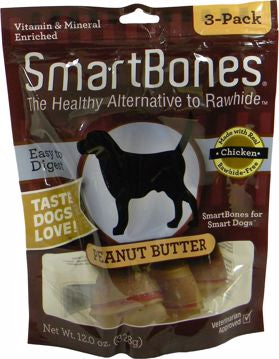 Smart Bones w/ Peanut Butter - 3 pk - 12oz