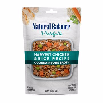 Natural Balance Platefuls Harvest Chicken/Rice Recipe Wet Food -Dog 9oz.