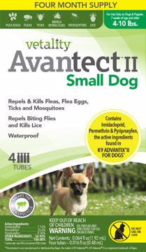Vetality Avantect ll Topical - Dog 4-10lb 4ct.