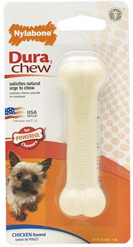 Nylabone Petite Dura Chew Dog Bone Chicken