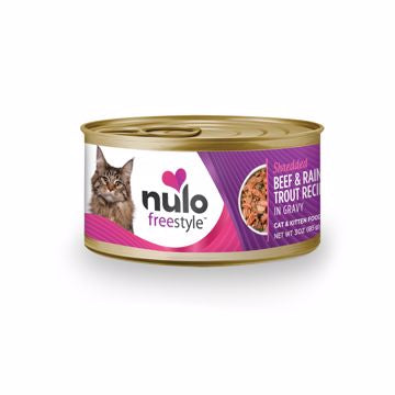 Nulo Freestyle Cat Shredded Beef/Trout in Gravy 3oz.