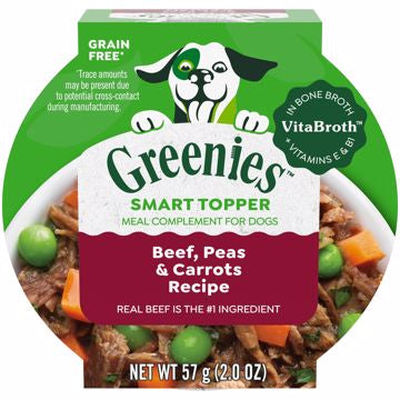Greenies Toppers Wet Dog Food - Beef, Peas & Carrots 2oz.
