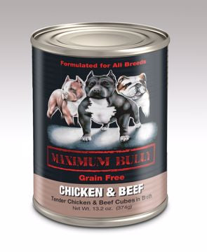 Maximum Bully Grain Free- Chicken/Beef Cubes In Broth 13.2oz.