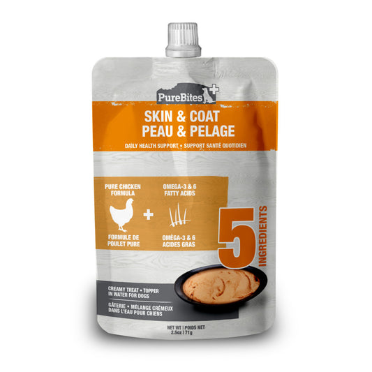 Pure Bites Dog Squeezable Skin & Coat Chicken 2.5 oz