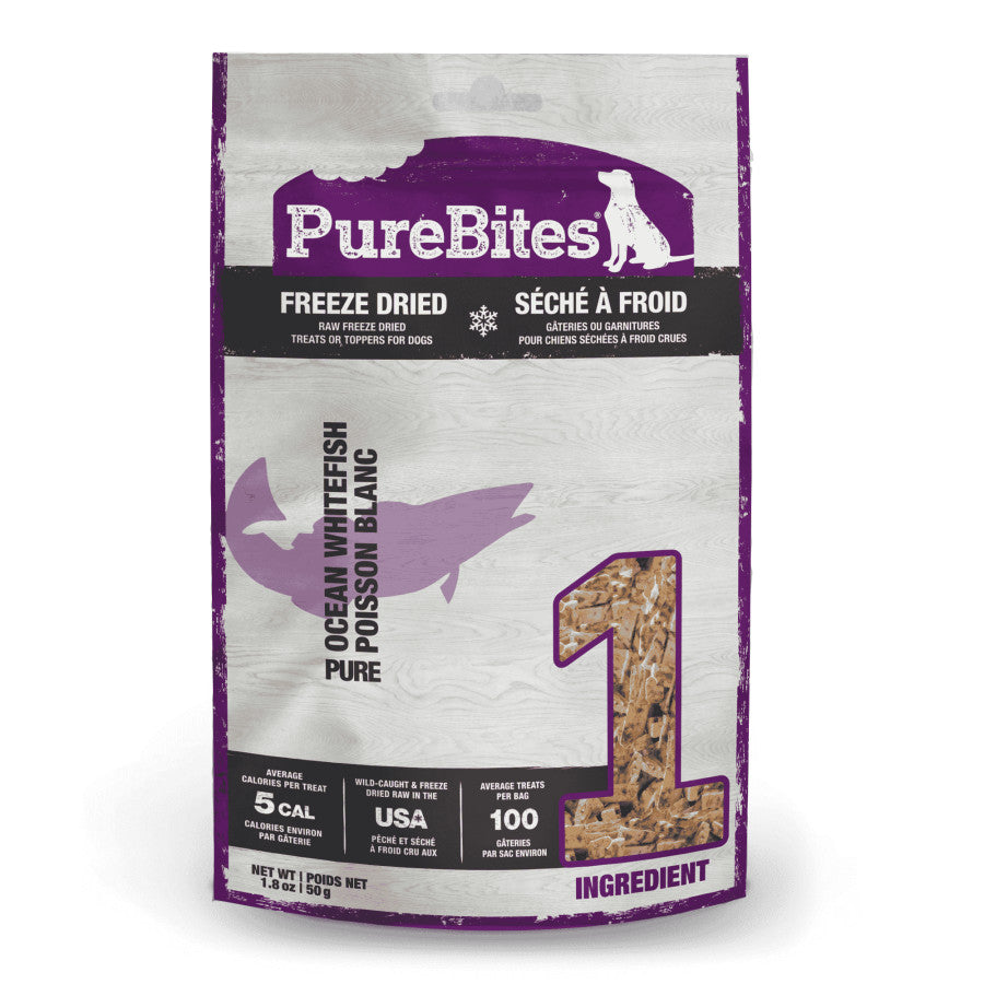 Pure Bites Freeze Dried Ocean Whitefish Dog Treats 1.8 oz