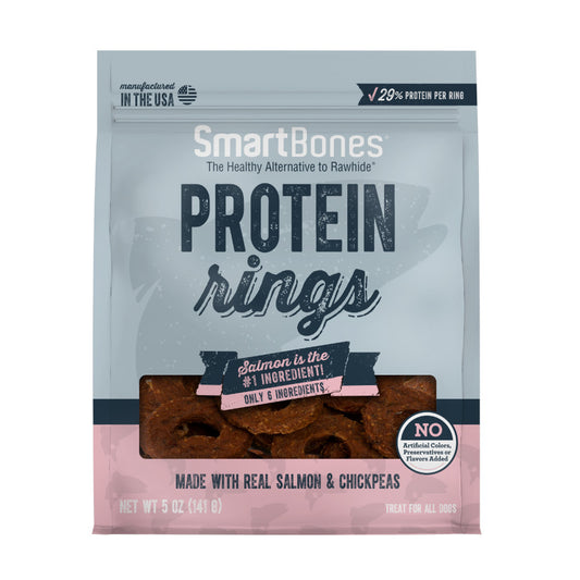 Smartbones Protein Rings/ Salmon & Chickpea 5oz.