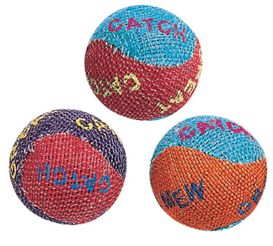 Spot Colored Burlap Balls - 3pk