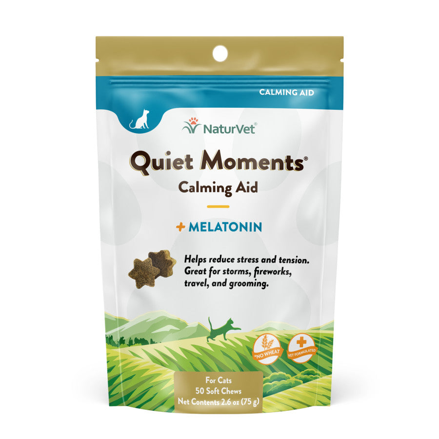 Naturvet Quiet Moments Calming Aid for Cats w/Melatonin - 50 ct