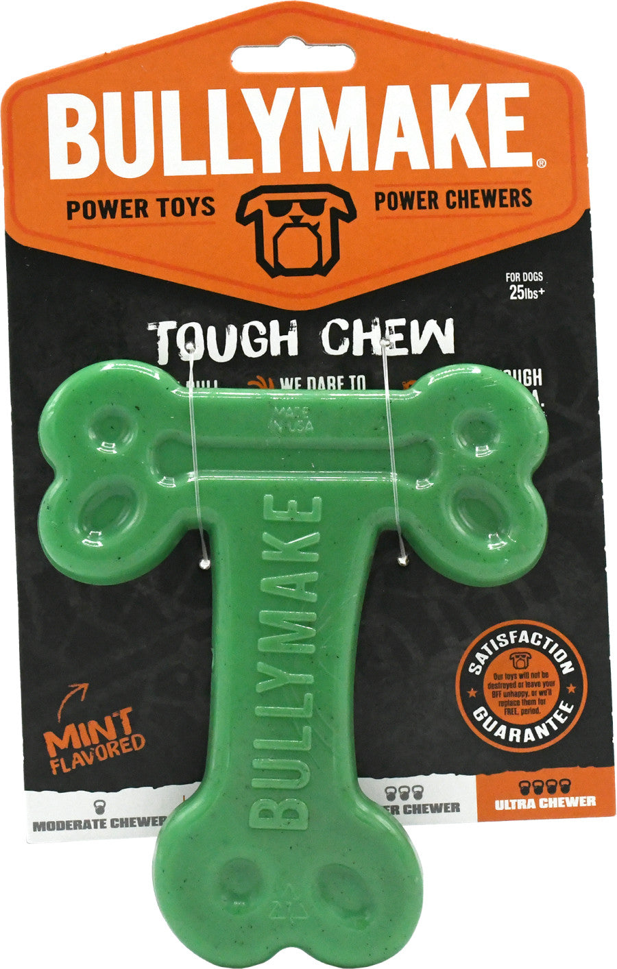 BullyMake Tough Chew Toy- T-Bone-Mint