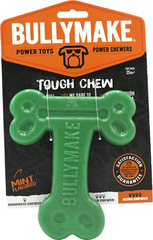 BullyMake Tough Chew Toy- T-Bone-Mint