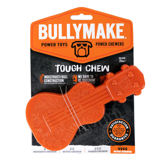 BullyMake Tough Chew Toy- Ukelele- Peanut Butter