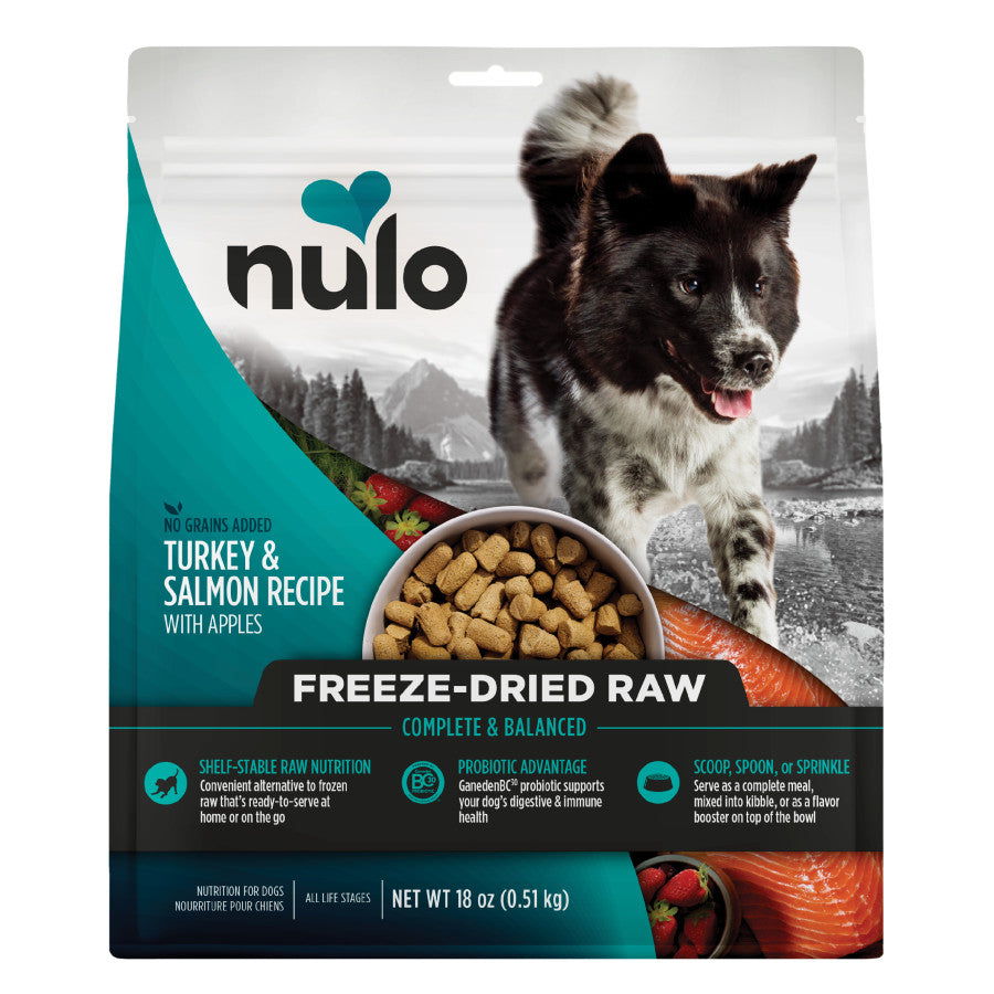 Nulo Freeze-Dried Raw Dog Food Turkey & Salmon Recipe 18oz
