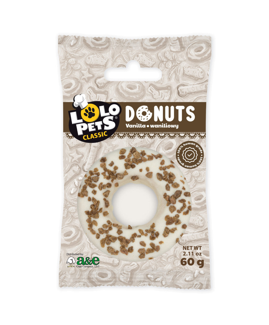 LOLO Pets Gourmet Donuts Dog Treats - Vanilla 2.11 oz