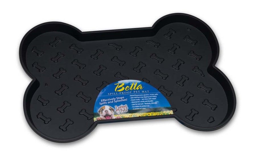 Bella Large Spill Proof Dog Mat - Bone 23x17