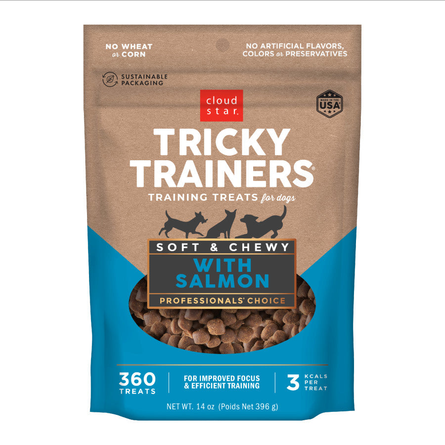 Cloud Star TYricky Trainers Soft & Chewy Dog Treats w/Salmon 14 oz